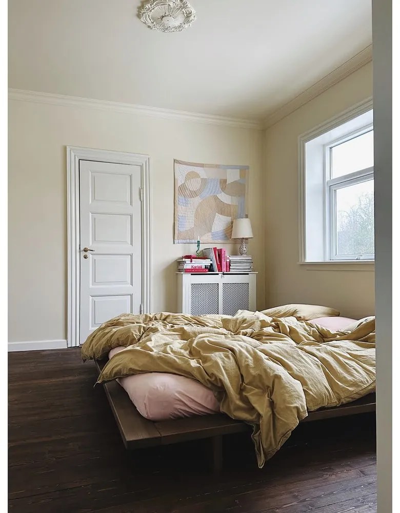 Pat maro din lemn de pin cu somieră 120x200 cm Japan – Karup Design