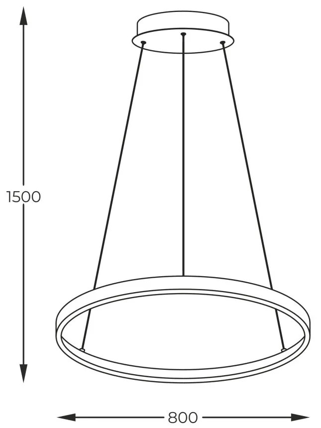 Lustra LED moderna design circular BRENO auriu 80cm