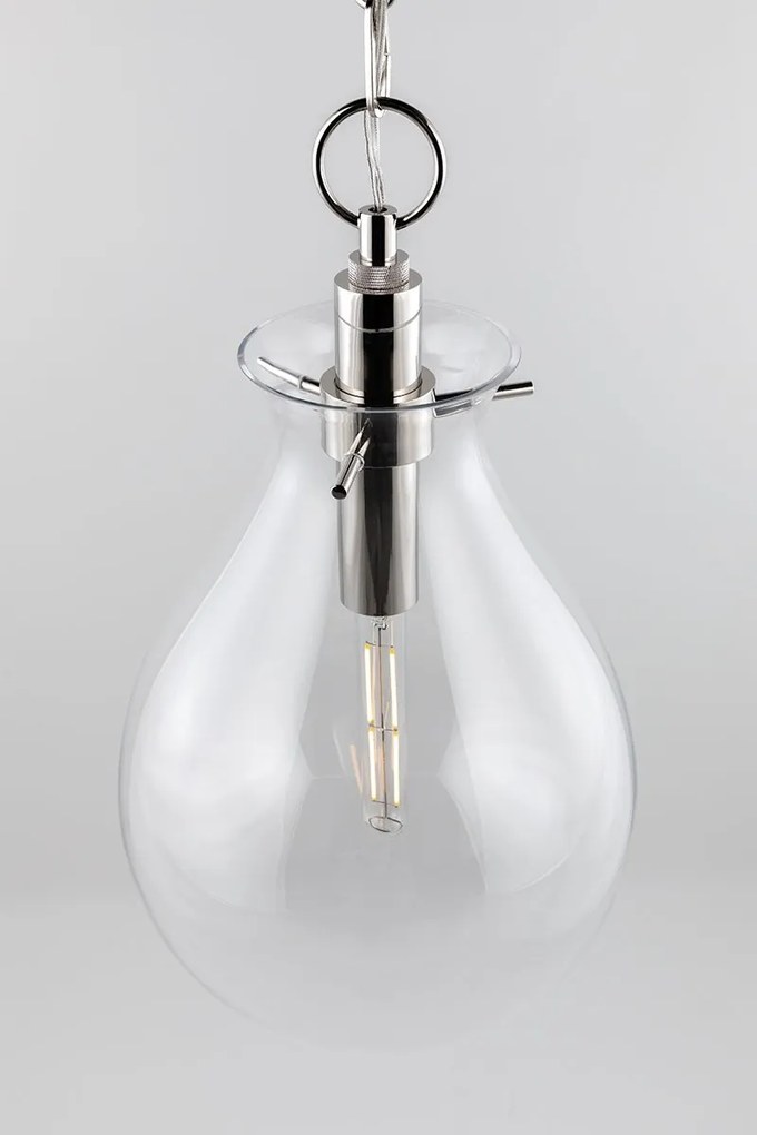 Pendul LUX design minimalist IVY medium, nichel lucios