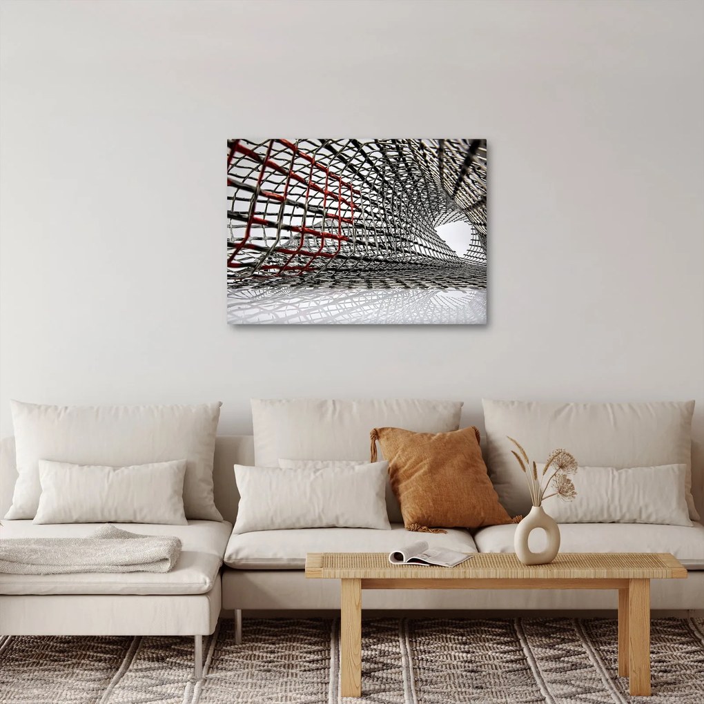 Tablou cu construcție din fier (70x50 cm)