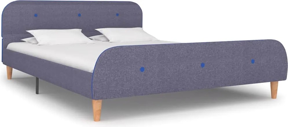 vidaXL Cadru de pat fără saltea țesătură gri deschis 135x190 cm