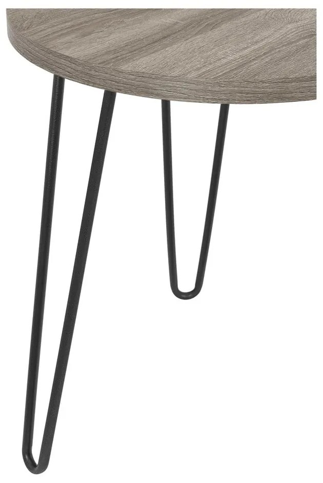 Măsuță auxiliară Støraa Owen, ø 50 cm, maro-gri