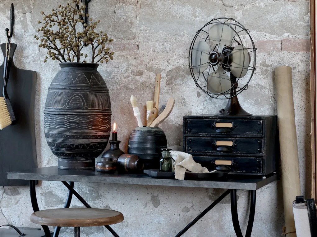 Cutie decorativa cu sertare, antique black Factory