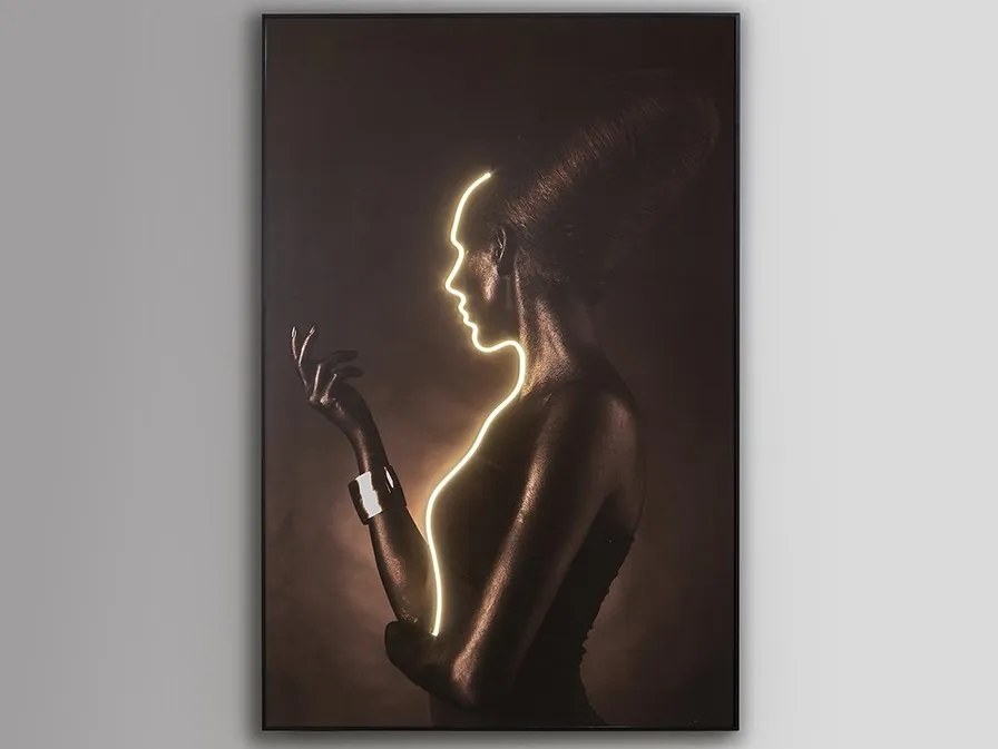 Tablou de perete decorativ cu iluminat Silueta