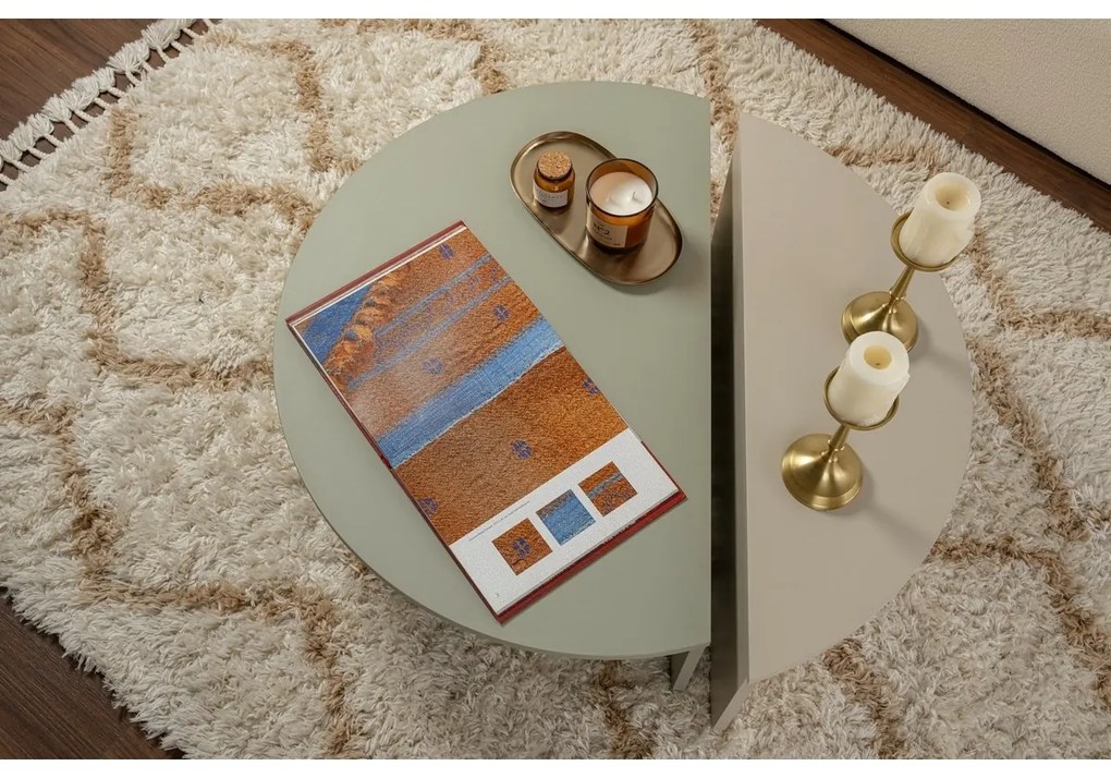 Măsuță de cafea Orion Green and Stone