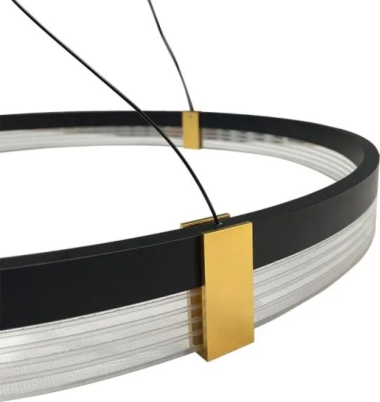 Lustră LED suspendată pe cablu TRIANGLE LED/40W/230V 3000/4000/6000K Ø 60 cm, negru