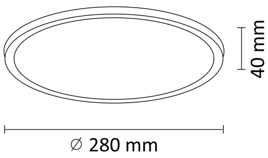Plafonieră LED WOODY LED/15W/230V d. 28 cm