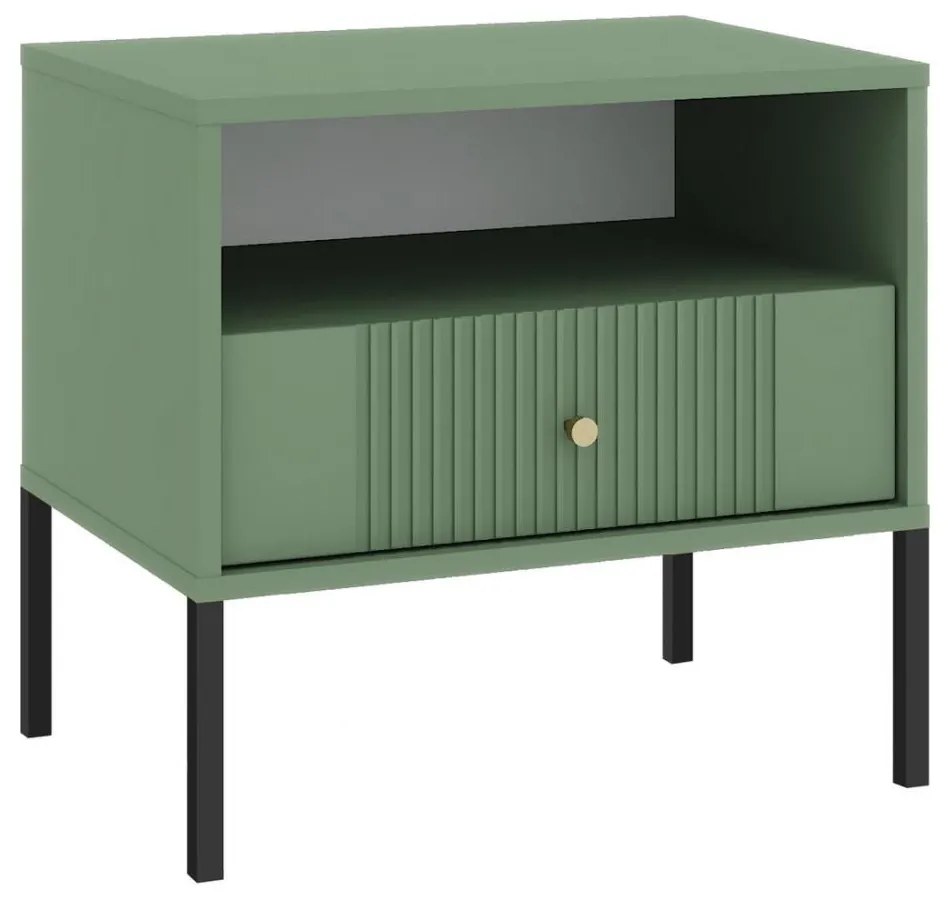 Noptieră LUE, verde/negru