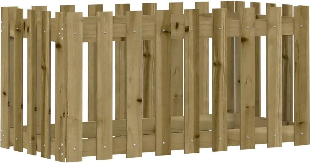 vidaXL Pat înălțat grădină design gard 100x50x50 cm lemn impregnat pin
