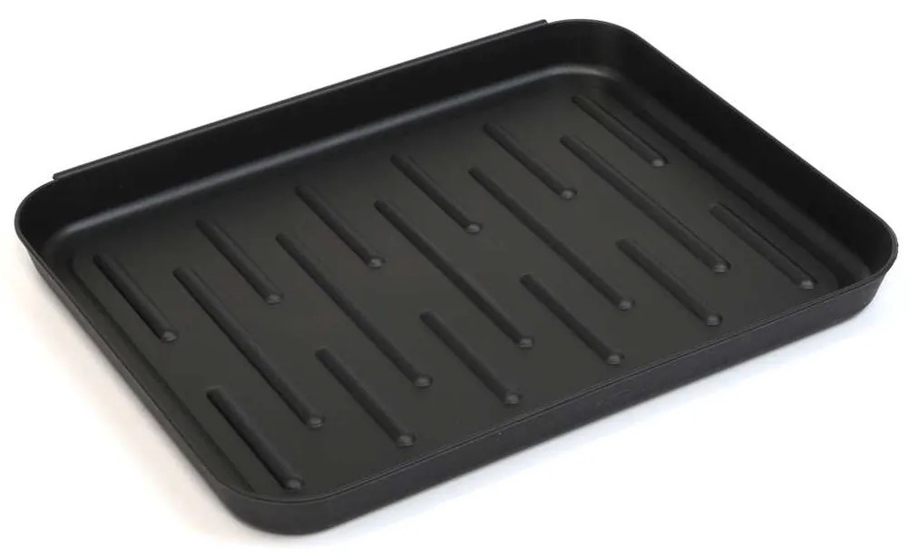 Tavă de încălțăminte din plastic pentru dulapuri, negru