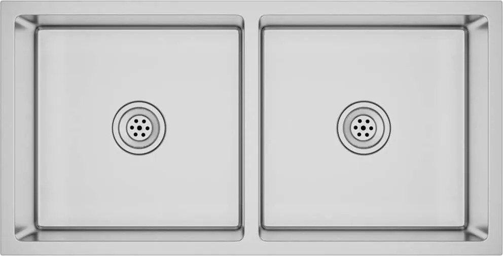 vidaXL Chiuvetă de bucătărie lucrată manual, oțel inoxidabil