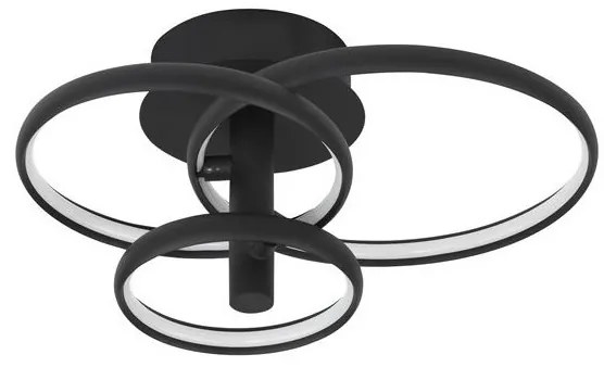 Lustra LED aplicata design modern circular ajustabil EMIL negru NVL-9349063