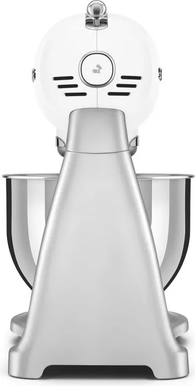 Mixer planetar Smeg SMF04WHEU, 800 W, 4,8 l, 10 viteze, funcție de pornire treptată, picioare antiderapante, alb/inoxidabil