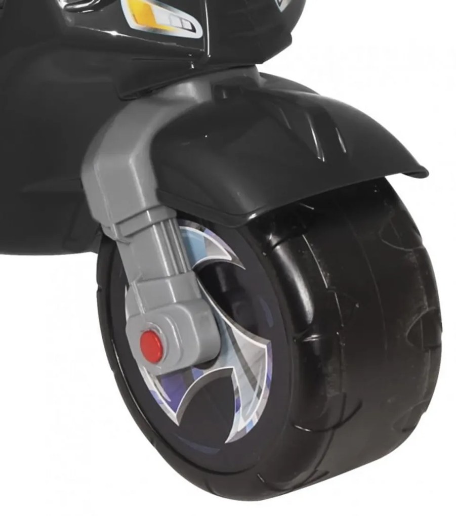 Motocicleta cu functie de trotineta fara pedale pentru copii NOVOKIDS™ Vespa Scooter Mini , Maxim 30 Kg, Cu roti late, Stabilitate mare, Negru
