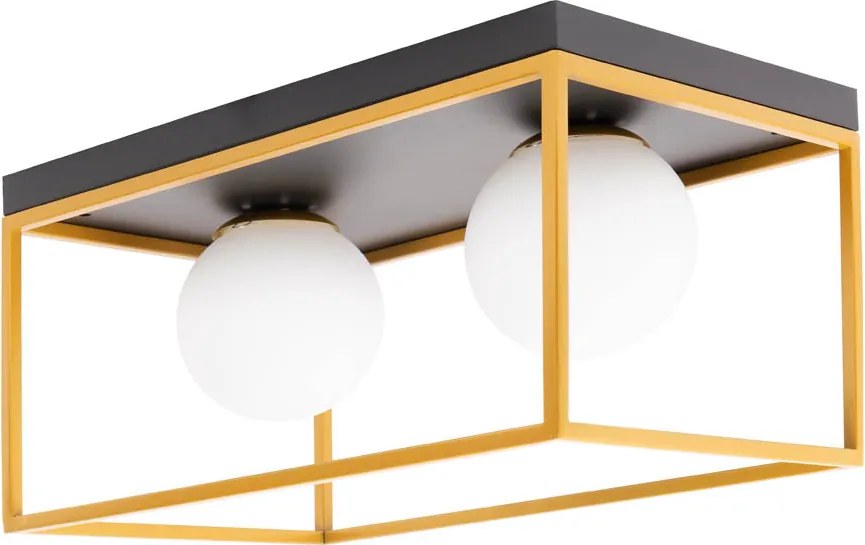 Lustra Erste Luma 420x280x225mm Negru Auriu 2xE27 Corp Iluminat Modern Art Deco pentru Living si Dormitor Pendul Design Premium Lux Elegant IP20
