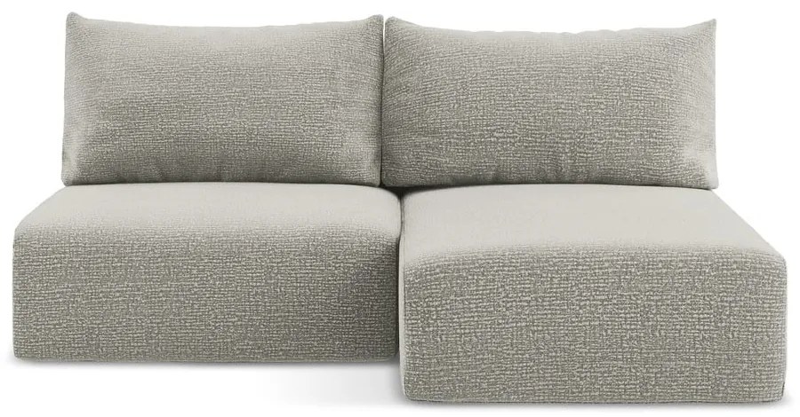 Colțar gri deschis extensibil/cu spațiu de depozitare (cu colț pe partea dreaptă) Kalena – Makamii