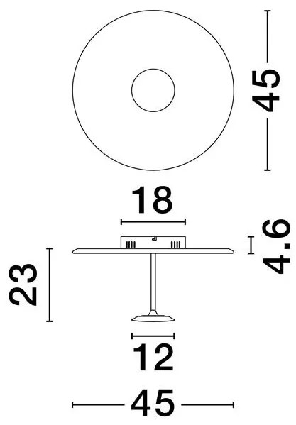Plafoniera LED design decorativ NIMA D-45cm