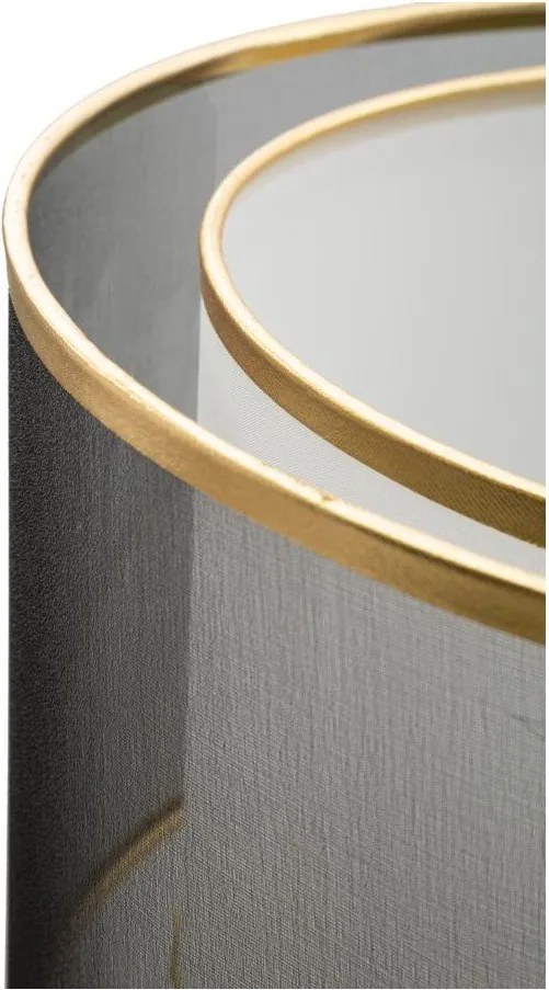 Lampadar negru-auriu cu abajur textil (înălțime 153 cm) Levels – Mauro Ferretti