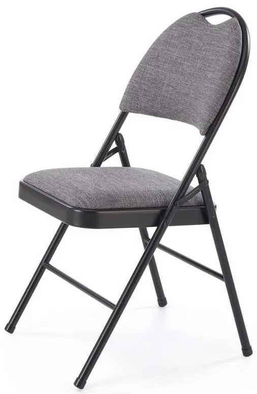 Scaun pliabil Dover, gri / negru