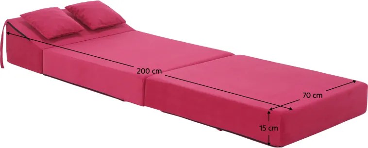 Fotoliu Extensibil PELOS 2 în1 Roz Magenta