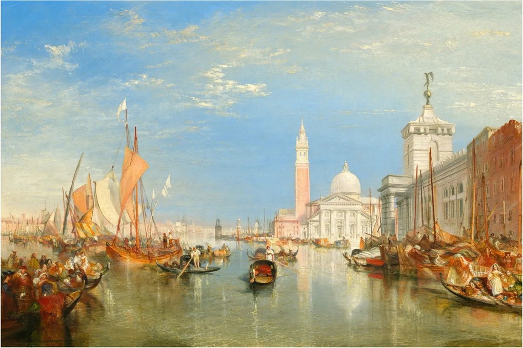 Tablou - Joseph Mallord William Turner, Venice the Dogana and San Giorgio Maggiore, reproducere (90x60 cm)