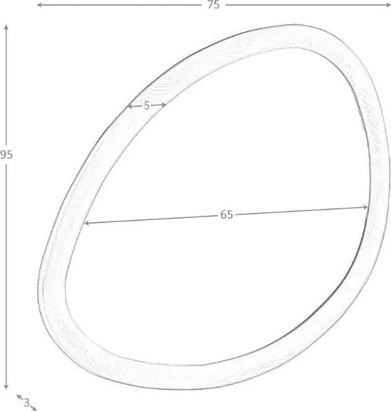 Oglinda decorativa design LUX Ovalada 95x75cm