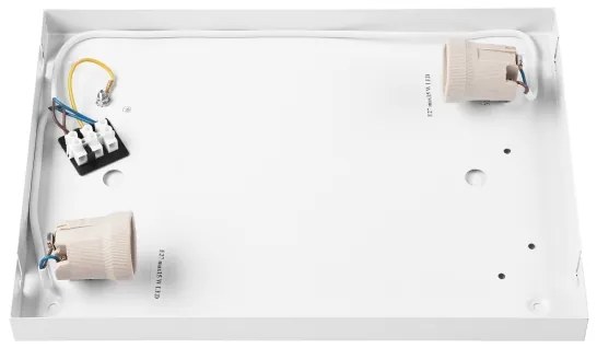 Plafonieră OAK SQUARE 2xE27/15W/230V 35x35 cm stejar