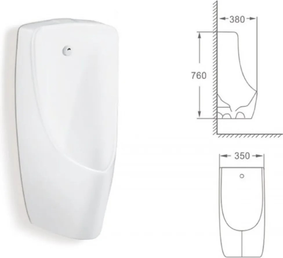 Pisoar Suspendat cu Senzor, din Ceramica, Alb LZ
