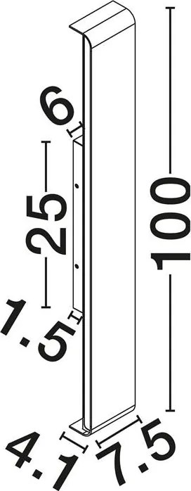 Aplica exterior corten liniara 100cm IP65 LED 2700K RANGE
