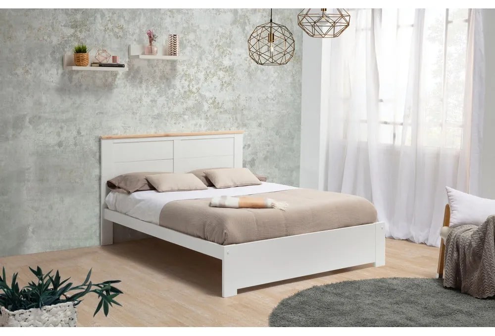 Pat matrimonial alb 140x190 cm Akira – Marckeric