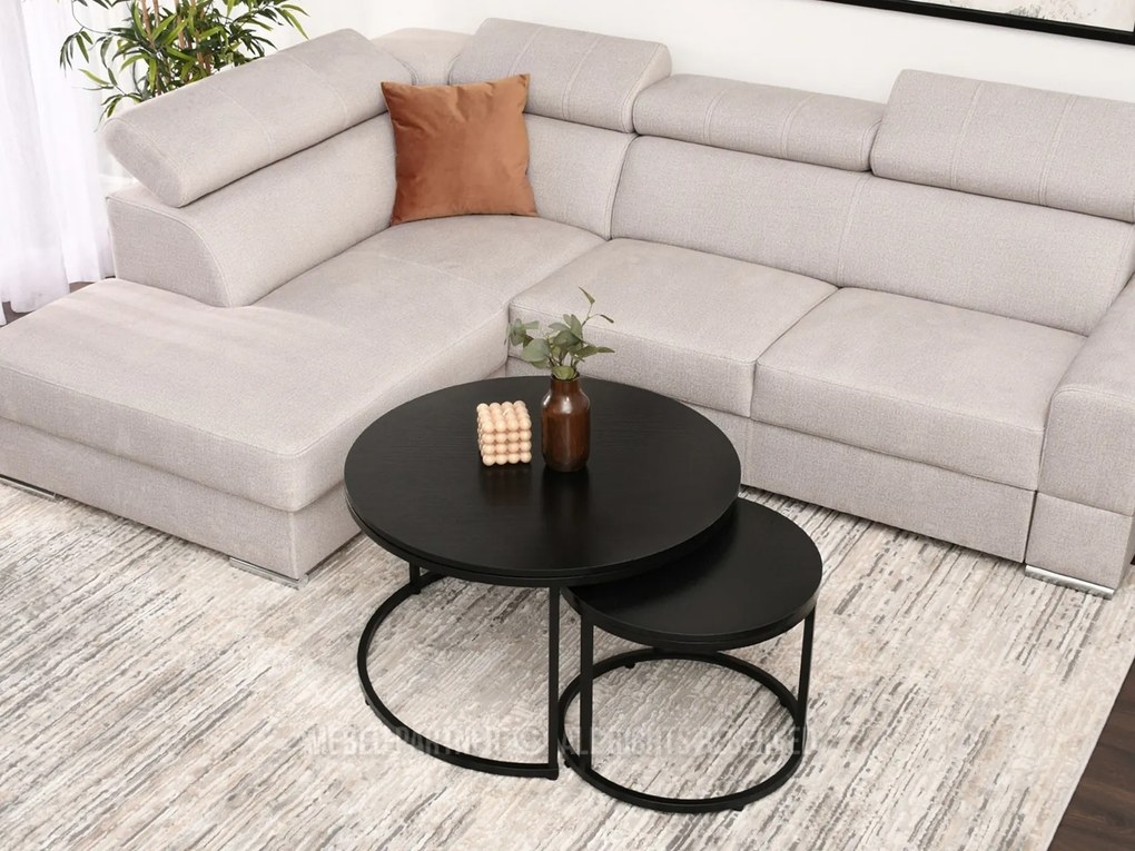 Măsuță de cafea Klara (lemn negru + negru). Promo -10%. 1111625