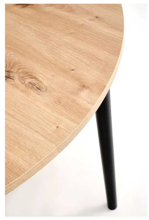 Masă de bucătărie Darren, stejar artisan / negru
