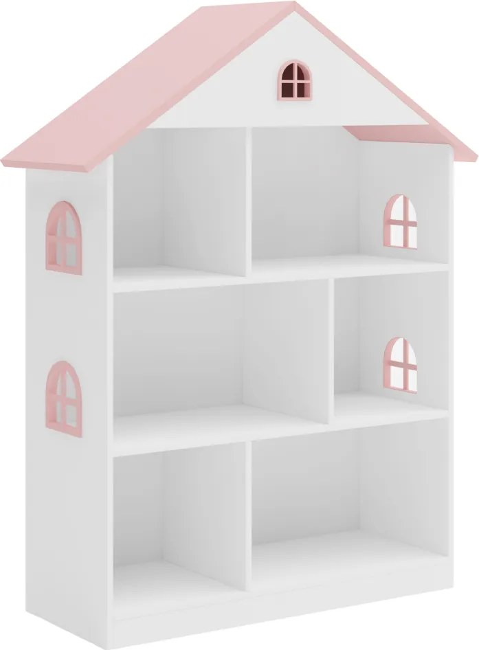 Bibliotecă pentru copii, alb/roz, MAISON TYP 1
