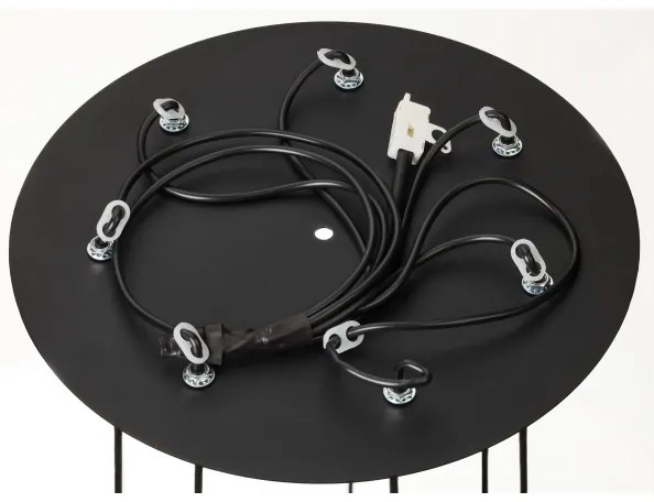 Lustră pe cablu Jupiter 2018 ALAS 7xGU10/10W/230V negru/auriu