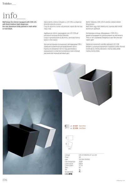 Aplică LED Redo 01-1318 TOBIKO LED/6W/230V CRI 90 negru