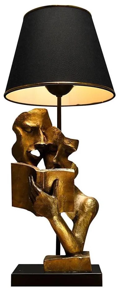 Lampă de masă LECTURE 1xE27/40W/230V negru/auriu