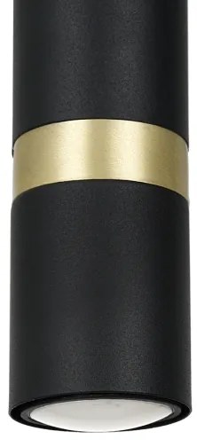 Lustră pe cablu JOKER 1xGU10/25W/230V negru/auriu