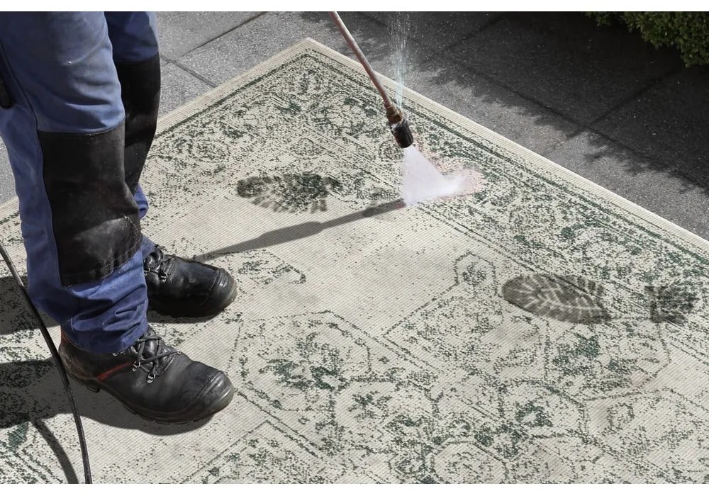 Covor adecvat pentru exterior NORTHRUGS Borbon, 160 x 230 cm, verde-crem