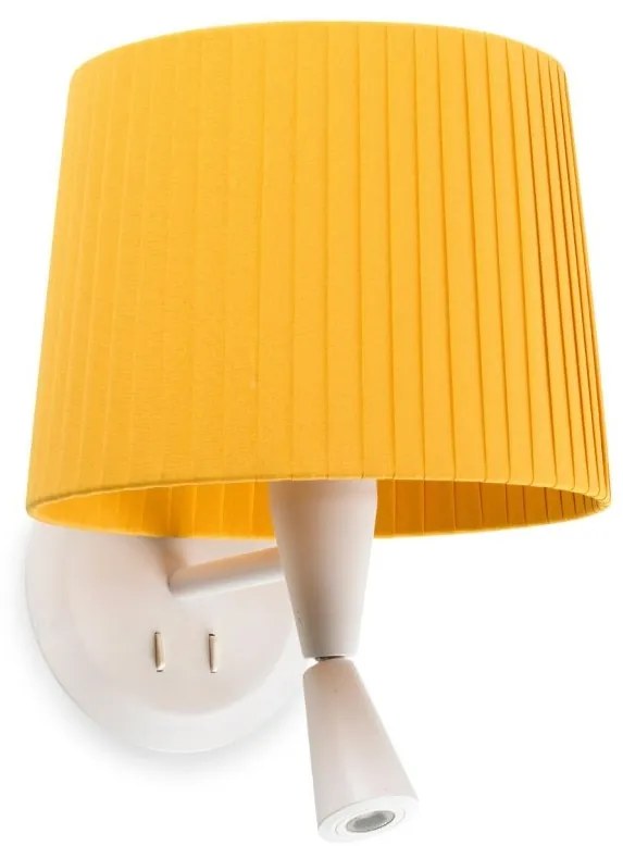 Aplica moderna design elegant SAMBA reader LED alb/gaslben