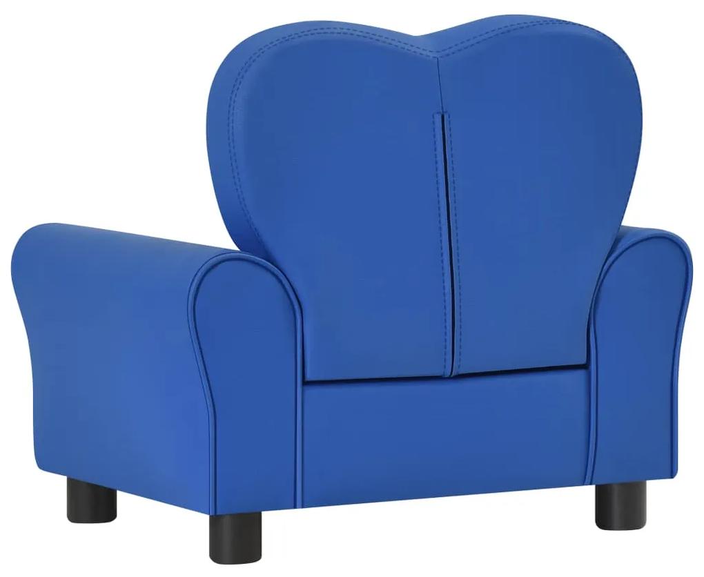 Canapea pentru copii, albastru, piele ecologica Albastru