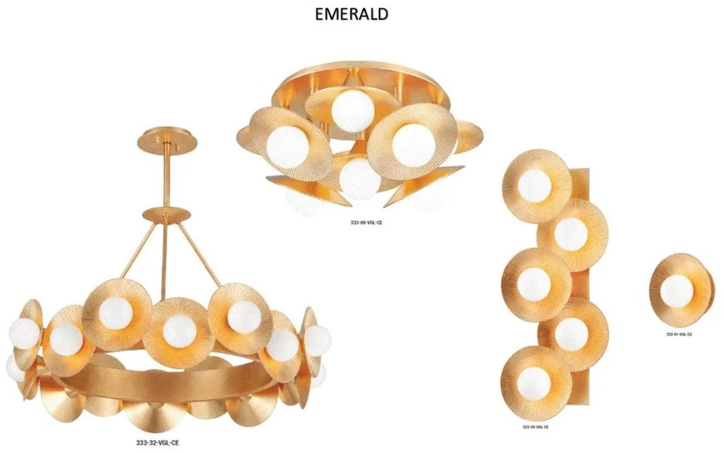 Aplica de perete LUX realizata manual, design modern EMERALD, cu o sursa de lumina