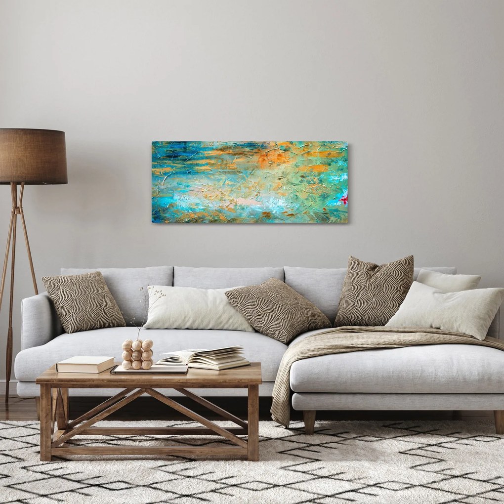 Tablou - Abstract albastru (120x50 cm)