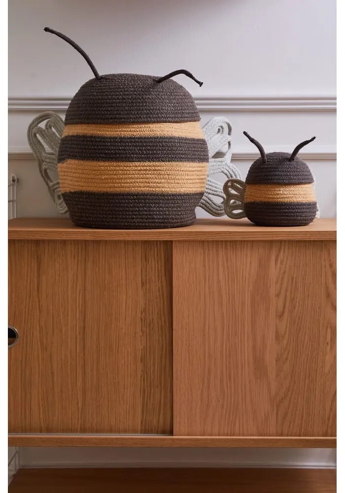 Coș de jucării pentru copii din material textil ø 15x15 cm Baby Bee – Lorena Canals