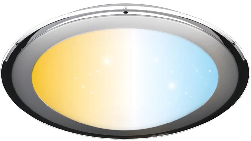 Aigostar - Plafonieră LED dimmabilă 60W/230V 2700-6500K Ø 52,7 cm crom+telecomandă