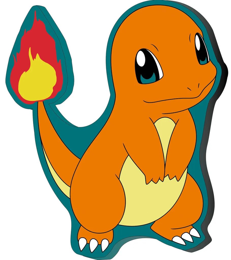 Pokémon Charmander Flame pernă decorativă, 39x32 cm Velur