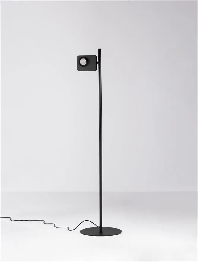 Lampa de podea LED cu spot directionabil stil minimalist KEDROS negru