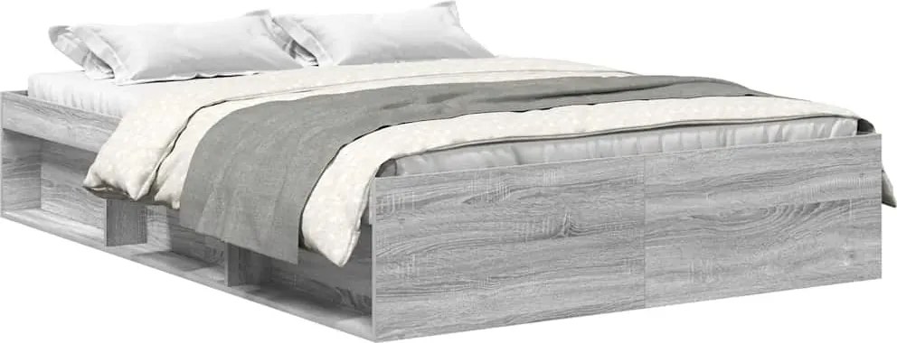 vidaXL Cadru de pat, sonoma gri, 160 x 200 cm