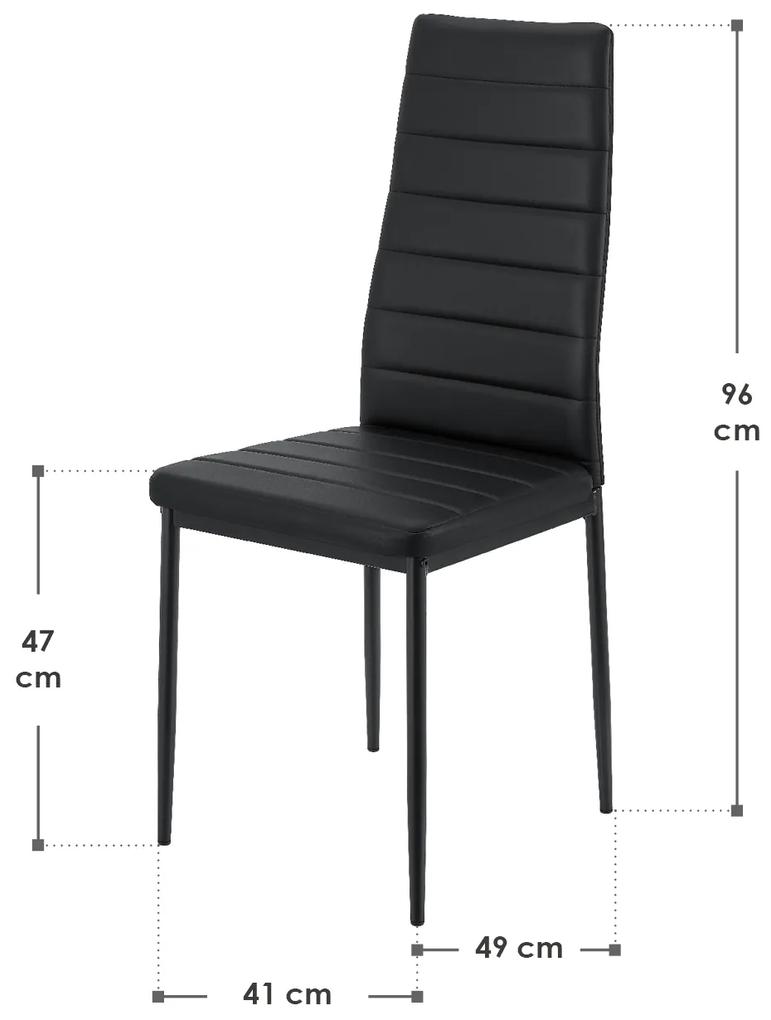 Set de 4 scaune de sufragerie Loja - negru