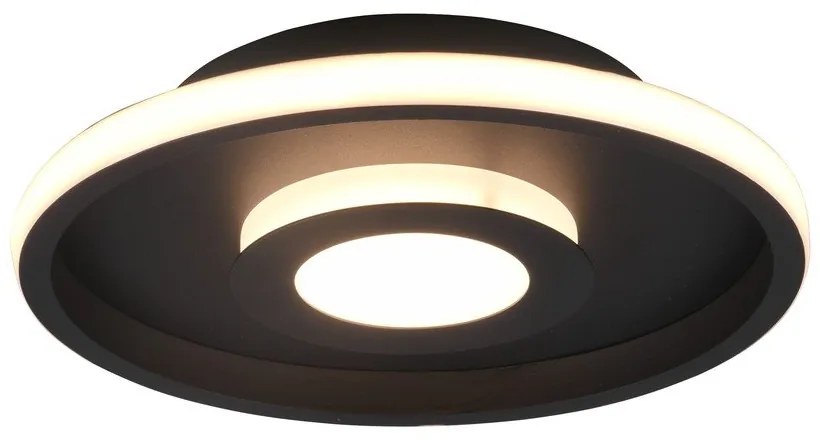 Plafonieră negru-mat LED din metal ø 30 cm Ascari – Trio