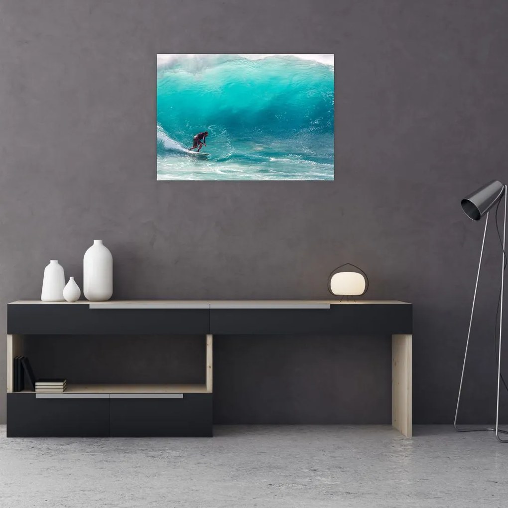 Tablou - Surfer în valuri (70x50 cm)